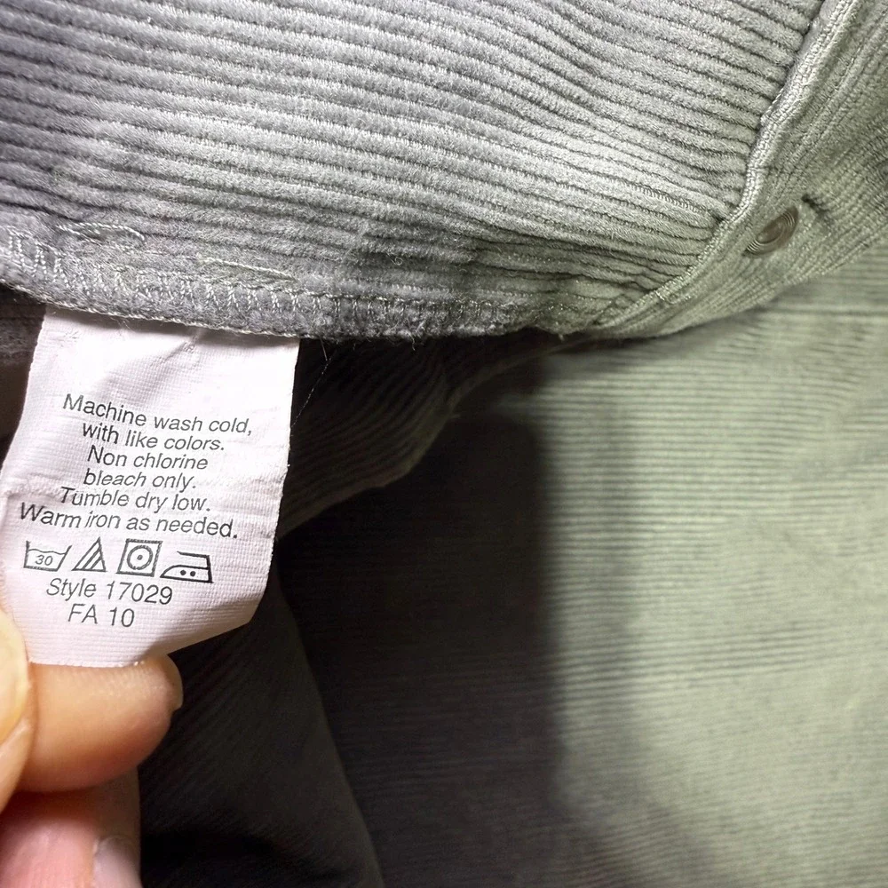 J Crew Corduroy Pants Mens 35x32 Gray Straight Leg Cotton Casual Trousers